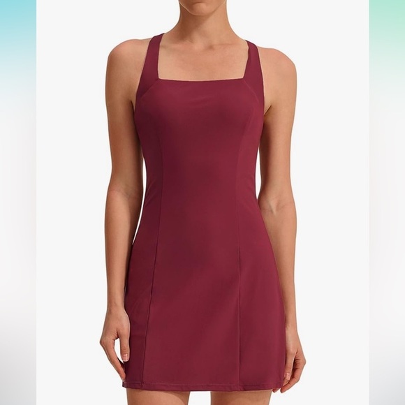 EZRUN Dresses & Skirts - EZRUN Square Neck Tennis Dress Athletic